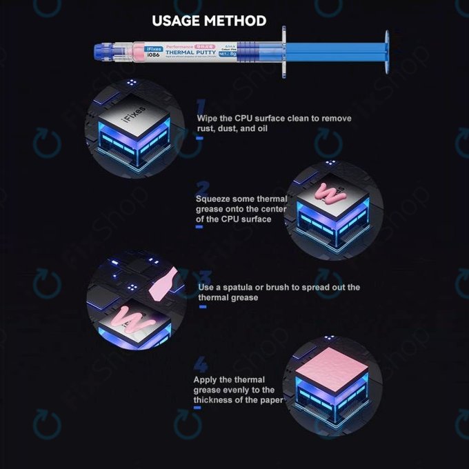 iFixes i506 Pink Performance Thermal Compound - pâte thermique pour téléphone/tablette, 50g