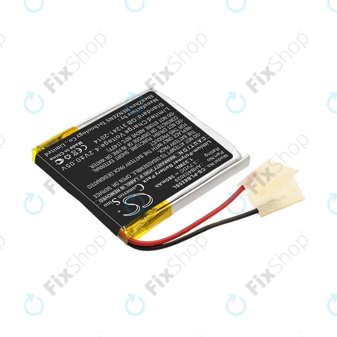 Batterie pour Plantronics Voyager Focus B825, 360mAh, Li-Pol, 3.7V, AHB403029, HQ