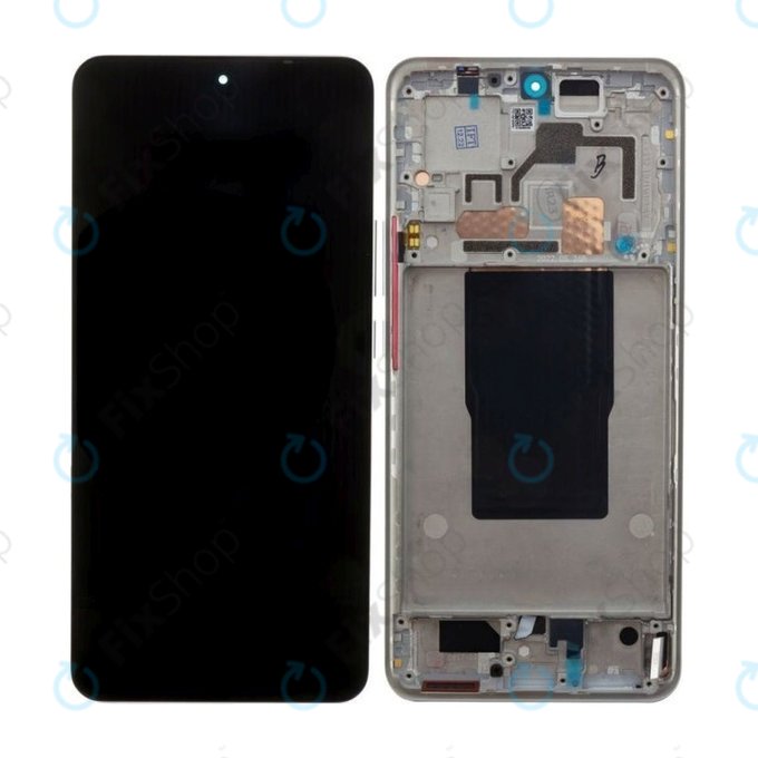 Xiaomi 12T Pro 22081212UG - Écran LCD + Écran Tactile + Cadre (Argent) - 560004L12U00 Genuine Service Pack