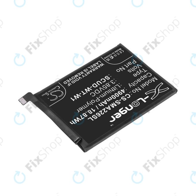 Batterie pour Samsung A22 5G A226B, 4900mAh, Li-Pol, 3.85 V, SCUD-WT-W1, HQ