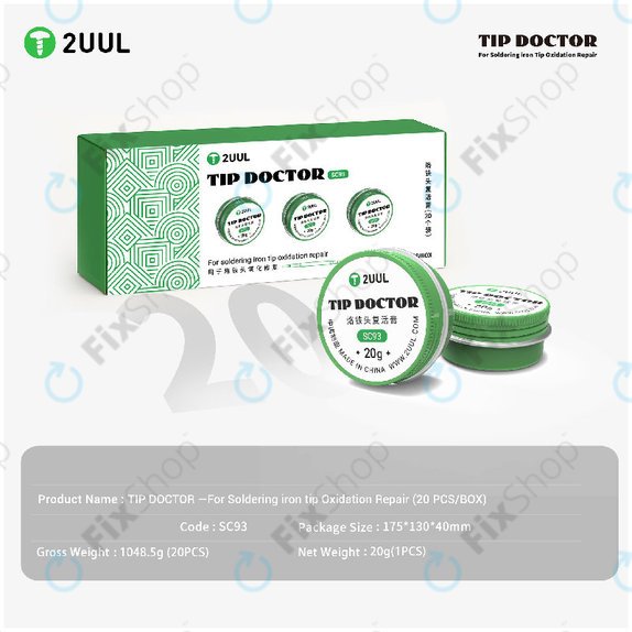 Pâte de nettoyage et de régénération de pannes à souder, 2UUL SC93, 20g