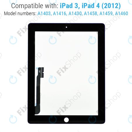 Apple iPad 3, iPad 4 - Écran tactile (Noir)