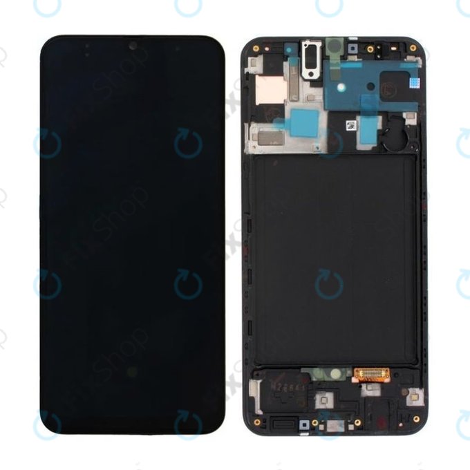 Samsung Galaxy A50 A505F - Ecran LCD + Ecran Tactile + Cadre (Noir) - GH82-19204A, GH82-19713A, GH82-19714A, GH82-19289A Genuine Service Pack