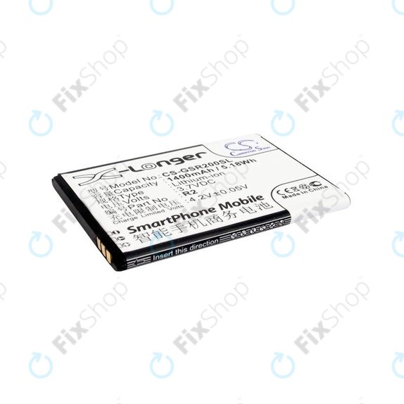 Batterie pour Gigabyte Gsmart Roma, R2, Li-ion, 3.7V, 1400mAh, HQ