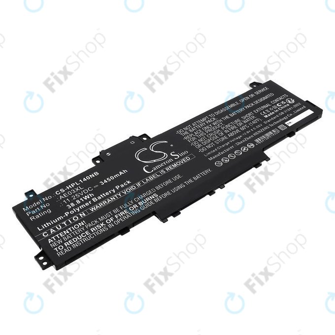 Batterie pour HP 14, 15, 3450mAh, Li-Pol, 11.25V, AE03XL, HQ