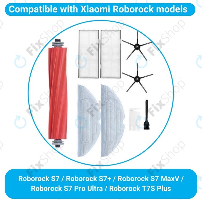 Xiaomi Roborock S7, S7+, S7 MaxV, S7 Pro Ultra, T7S Plus - Ensemble standard (Noir)