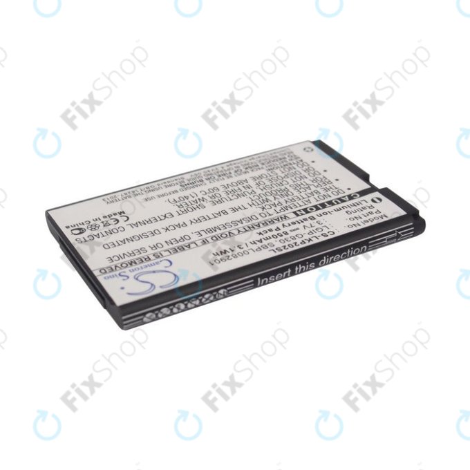 Batterie pour LG KG120, 850mAh, Li-Ion, 3.7V, LGIP-G830, HQ