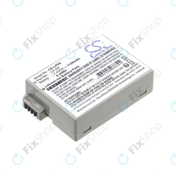 Batterie pour Canon EOS 550D, 600D, LP-E8, Li-ion, 7.4V, 1120mAh, HQ