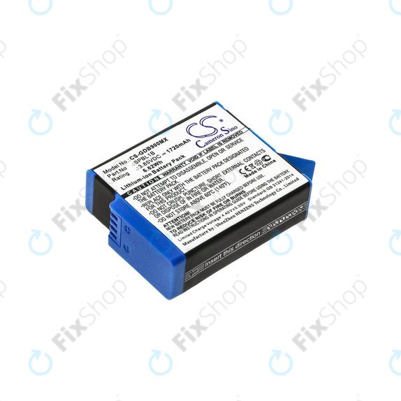 Batterie pour Gopro Hero 9, 11, 1720mAh, Li-Ion, 3.85V, SPBL1B, HQ