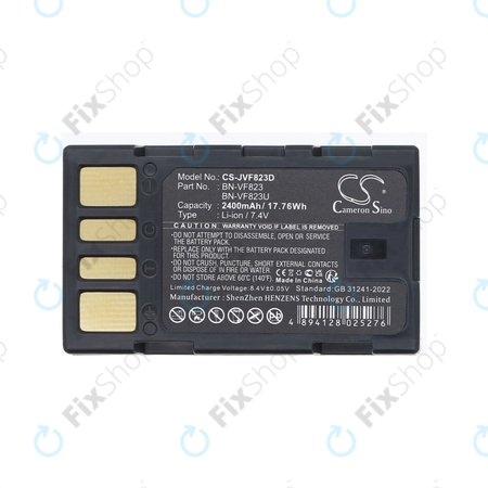 Batterie pour JVC EX-Z2000, GR-D720, D740, D750, D770, 2400mAh, Li-Ion, 7.4V, BN-VF823, HQ
