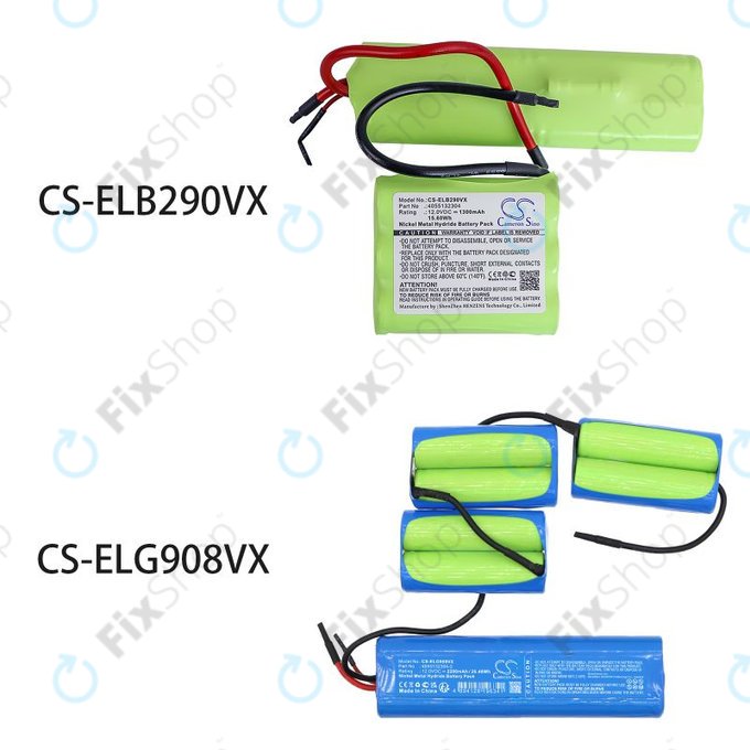 Batterie pour AEG, Electrolux, 1300mAh, Ni-MH, 12V, 4055132304, HQ