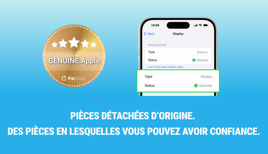 Nous présentons un nouveau niveau de qualité : pièces détachées d’origine GENUINE Apple