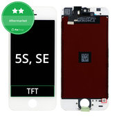 Écran pour iPhone 5S, SE, White, Tactile avec cadre