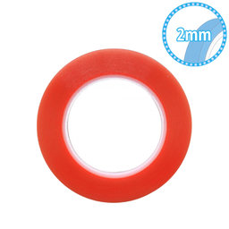 Magic RED Tape - Ruban Adhésif Double Face - 2mm x 25m (Transparent)