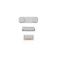 Apple iPhone 5S - Ensemble de boutons latéraux - Alimentation + Volume + Muet (Argent)