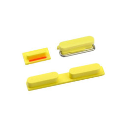 Apple iPhone 5C - Ensemble de boutons latéraux - Alimentation + Volume + Muet (Jaune)