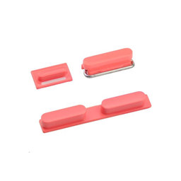 Apple iPhone 5C - Ensemble de boutons latéraux - Alimentation + Volume + Muet (Rouge)