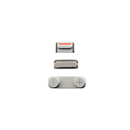 Apple iPhone 5 - Ensemble de boutons latéraux - Alimentation + Volume + Muet (Blanc)