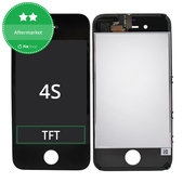 Écran pour iPhone 4S, Black, Tactile avec cadre