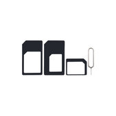 Adaptateur SIM 3en1 (NanoSIM, MicroSIM, MiniSIM) + Ouvre-prise SIM