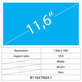 11,6 LCD Fin Mat 40 broches HD