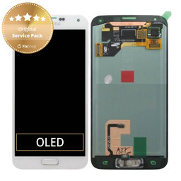 Samsung Galaxy S5 G900F - Écran LCD + Écran tactile (Blanc chatoyant) - GH97-15959A, GH97-15734A Genuine Service Pack