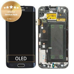 Samsung Galaxy S6 Edge G925F - Ecran LCD + Ecran Tactile + Cadre (Saphir Noir) - GH97-17162A, GH97-17317A, GH97-17334A Genuine Service Pack