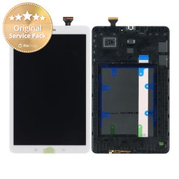 Samsung Galaxy Tab E T560N - Écran LCD + Vitre Tactile + Cadre (Blanc) - GH97-17525B Genuine Service Pack