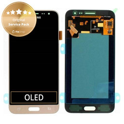 Samsung Galaxy J3 J320F (2016) - Écran LCD + Écran Tactile (Gold) - GH97-18414B, GH97-18748B Genuine Service Pack