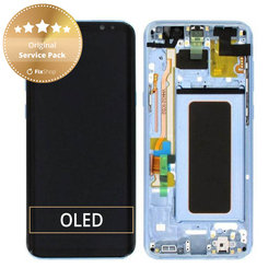 Samsung Galaxy S8 Plus G955F - Ecran LCD + Ecran Tactile + Cadre (Bleu Corail) - GH97-20470D, GH97-20564D, GH97-20565D Genuine Service Pack