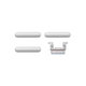 Apple iPhone 8, SE (2020), SE (2022) - Ensemble de boutons latéraux - Alimentation + Volume + Muet (Argent, Blanc)