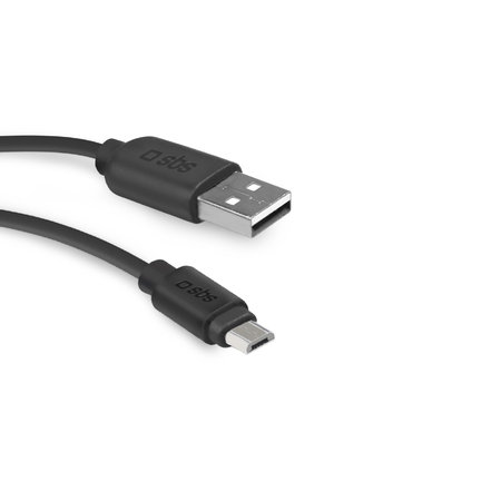 SBS - Câble Micro-USB / USB (2m), noir