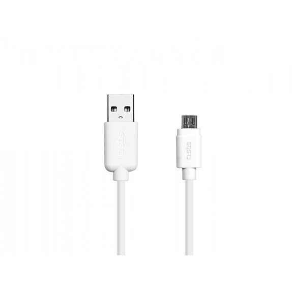 SBS - Câble Micro-USB / USB (1m), blanc