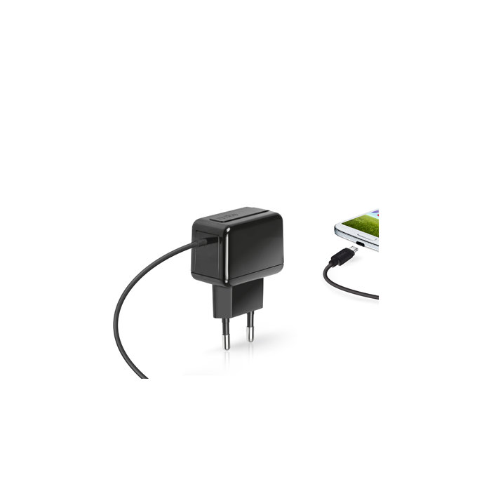 SBS - Adaptateur de charge 5W s Micro-USB, noir