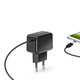 SBS - Adaptateur de charge 5W s Micro-USB, noir