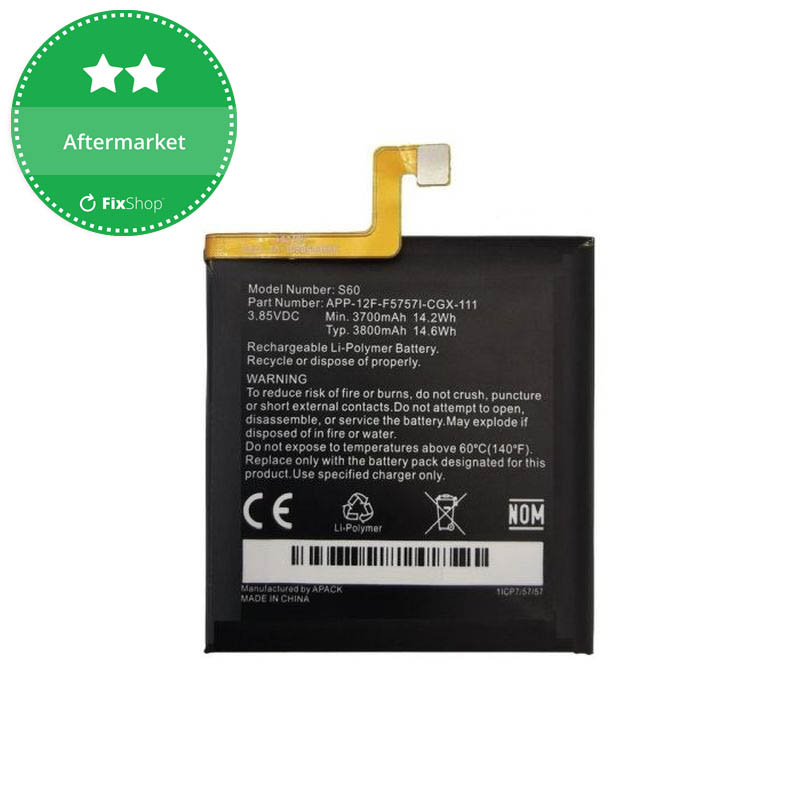 New Li-Polymer 3800mAh 3.85V Rechargeable Battery S60 For CAT CATERPILLAR S60 792868599795 - Foto 7