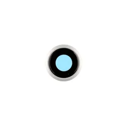 Apple iPhone 8, SE (2020), SE (2022) - Vitre de caméra arrière + cadre (Argent, Blanc)
