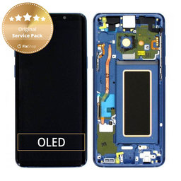 Samsung Galaxy S9 G960F - Écran LCD + Ecran Tactile + Cadre (Bleu Corail) - GH97-21696D, GH97-21697D Genuine Service Pack