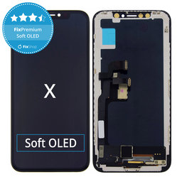 Apple iPhone X - Écran LCD + Ecran Tactile + Cadre Soft OLED FixPremium