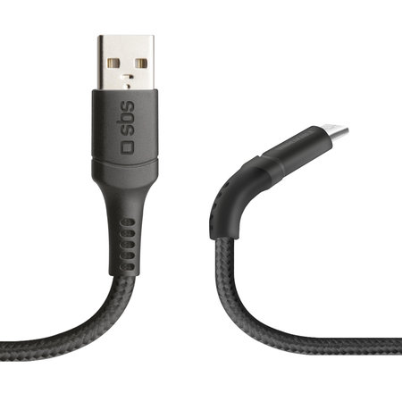 SBS - INBREAKABLE - Câble Micro-USB / USB (1m), noir