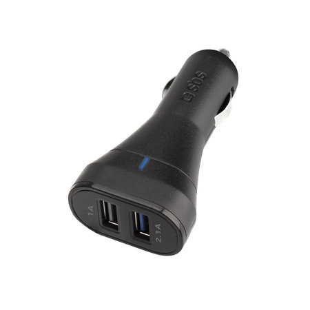 SBS - Chargeur de voiture 2x USB, 3,1A, noir