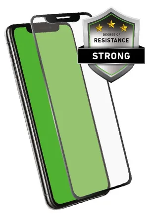 SBS - Verre Trempé 4D Full Glass pour iPhone XR & 11, noir