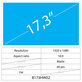 17,3 LCD Gras Mat 40 broches Full HD