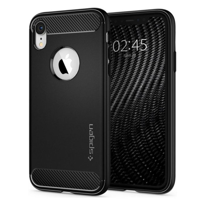 Spigen - Coque Rugged Armor pour iPhone XR, noire