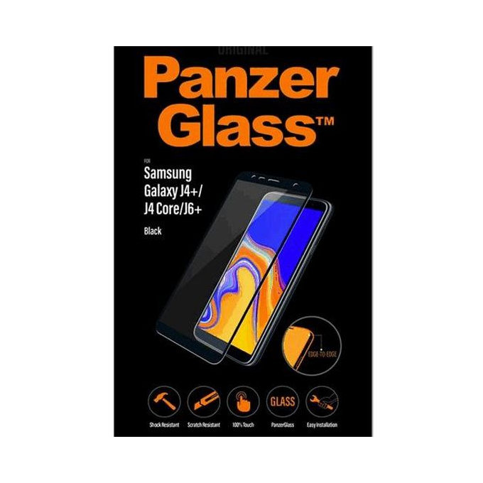 PanzerGlass - Verre Trempé pour Samsung Galaxy J4+ et J6+, noir