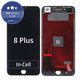 Écran In-Cell pour iPhone 8 Plus, Black, Tactile avec cadre, FixPremium