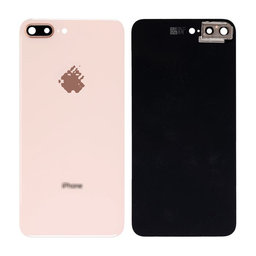 Apple iPhone 8 Plus - Verre du boîtier arrière + support d'appareil photo (Or)