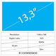 13,3 LCD Fin Mat 30 broches HD