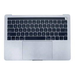 Apple MacBook Pro 13" A1706 (Fin 2016 - Mi 2017) - Cadre clavier supérieur + clavier US + microphone + trackpad + haut-parleurs (Argent)