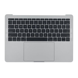 Apple MacBook Pro 13" A1708 (Fin 2016 - Mi 2017) - Cadre clavier supérieur + clavier US + microphone + trackpad + haut-parleurs (Argent)